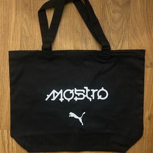 Puma Mostro Black Graphic Tote Bag
